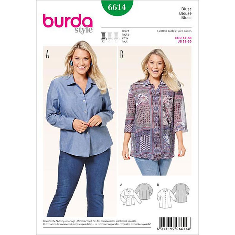 Blus, Burda 6614,  image number 1