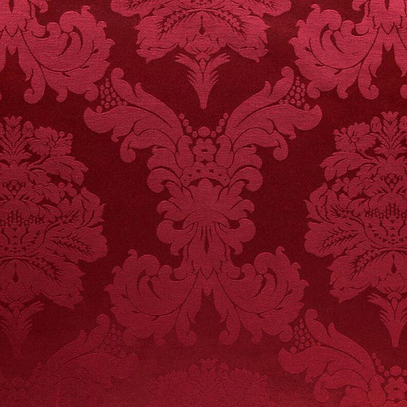 Dekorationstyg Jacquard Damasco 280 cm – kaminrött,  image number 1