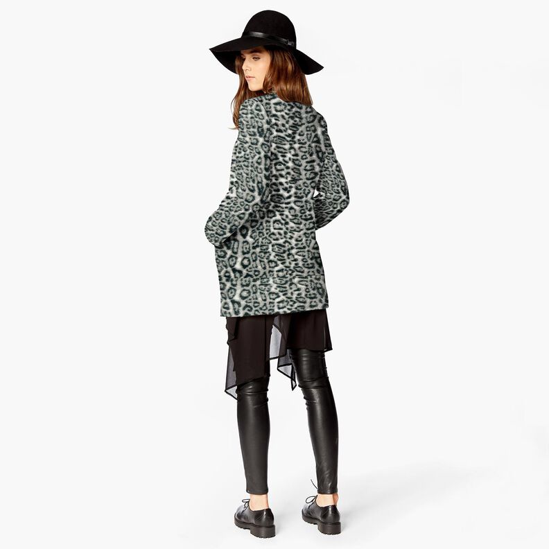 Fuskpäls snöleopard – silver/antracit,  image number 7