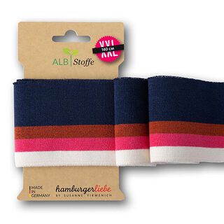 GOTS Ekologiska stickade muddar CUFF ME COLLEGE [140 cm | 7,5 cm] | Albstoffe | Hamburger Liebe, 