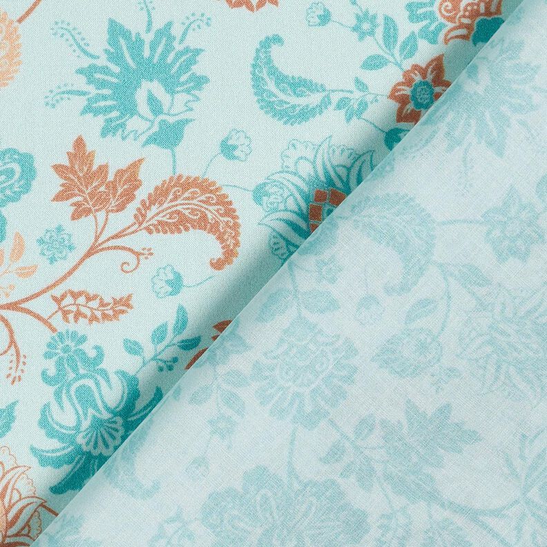 Viskos Voile paisley blommor kantdesign – blå, image number 4