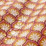 Behandlad bomull Blommigt kakel – senap/vit,  thumbnail number 6
