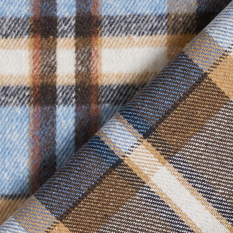 Jacktyg i flanell rutigt | Katia Fabrics – kungsblå/svartbrunt, image number 4