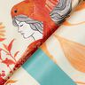 Satinpanel fåglar och älvor | Katia Fabrics – aquablå/kräm,  thumbnail number 4