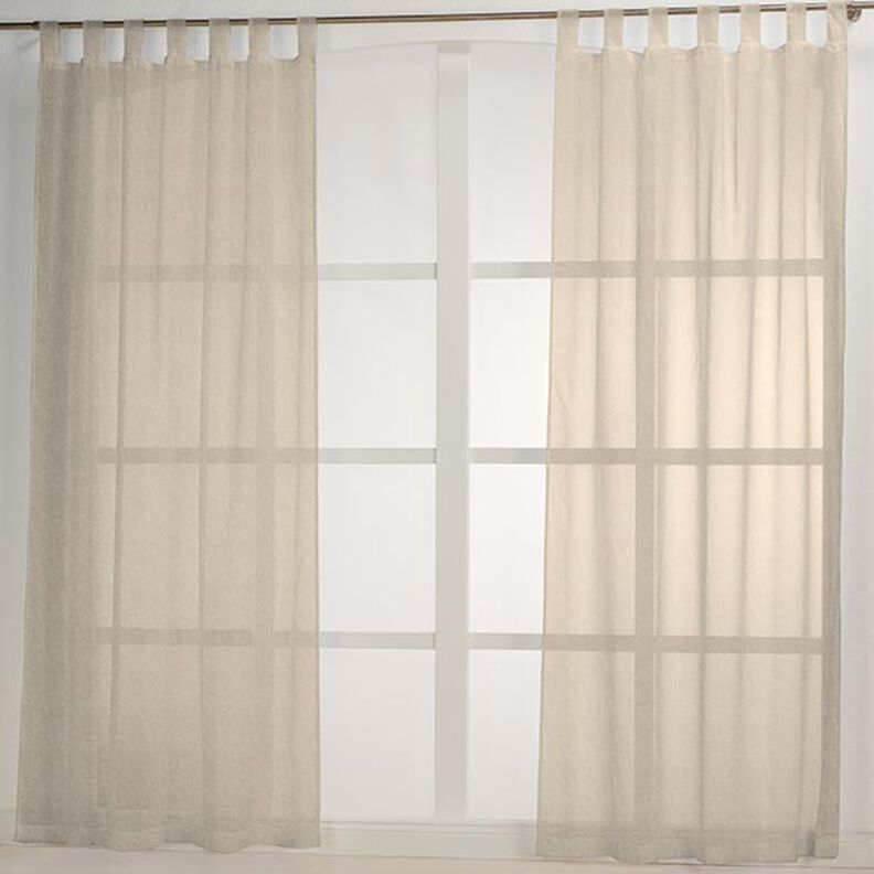 Dekorationstyg Voile Lurex – natur/silver,  image number 6