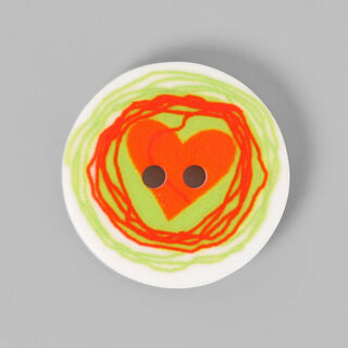 Plastknapp Retrohjärta 1, 