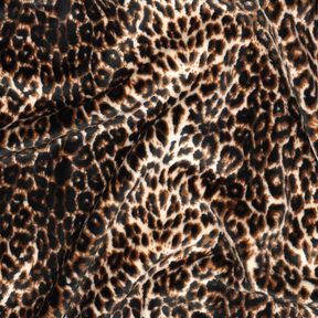 Plyschtyg mönster med leopardtryck – kräm/svart, 