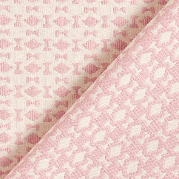 Jacquard rombmönster – rosa/yllevit, image number 4