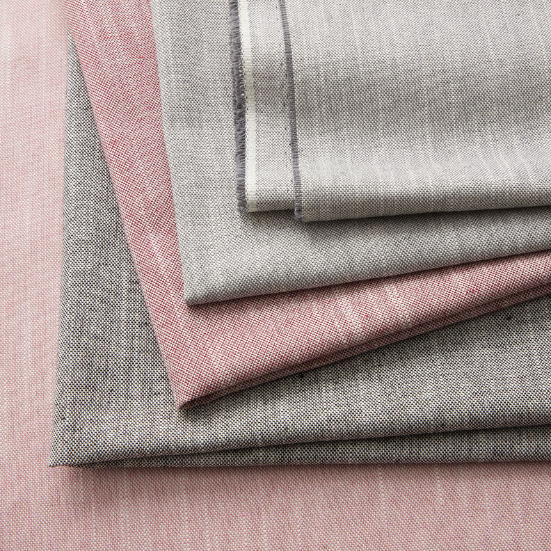 Dekorationstyg Halvpanama tunn struktur – rosa/ljusbeige,  image number 5