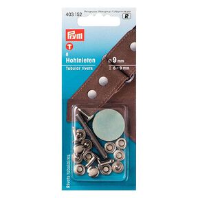 rörformiga nitar [8 styck | Ø 9 mm] - silver metallic| Prym, 