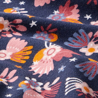 Sweatshirt Ruggad blommor – marinblått, 