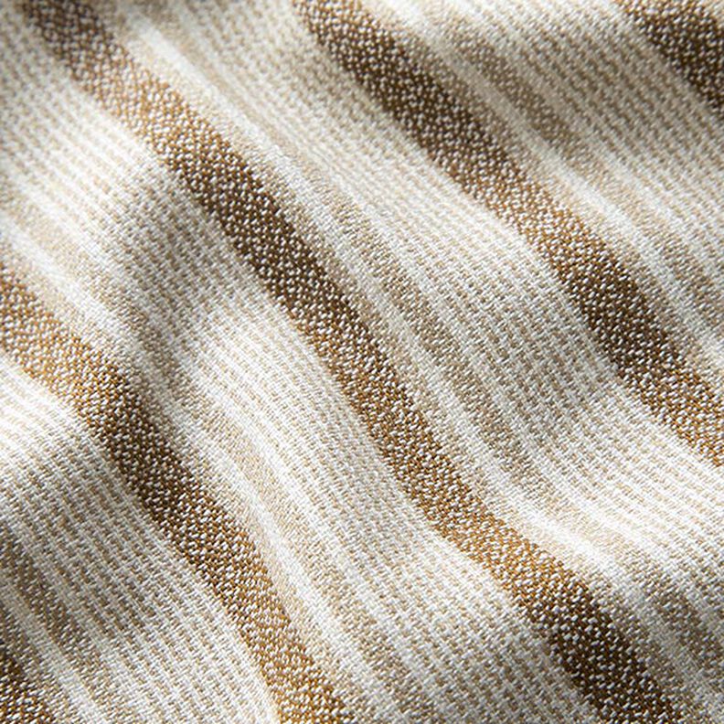 Linne-viskosmix Pixlade ränder – beige/brun,  image number 2