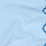 Muslin/Dubbel-krinkelväv Dubbelsidig vågad kant  | Poppy Fabrics – ljusblått/kungsblått,  thumbnail number 2