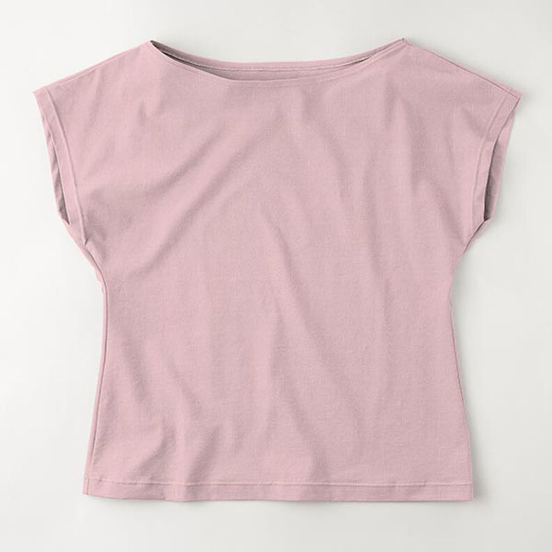 Bomullsjersey medium enfärgad – ljus gammelrosa,  image number 8