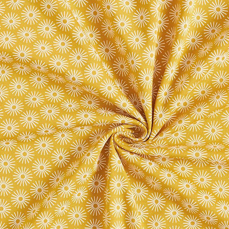 Bomullsjerseylysa blommor – currygul,  image number 3