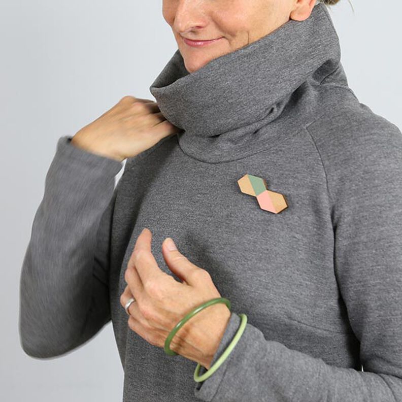 FRAU POLLY - bekväm sweatklänning med polokrage, Studio Schnittreif | XS - XXL,  image number 4