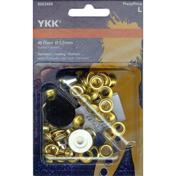 Öglar 4 – guld | YKK,  image number 1