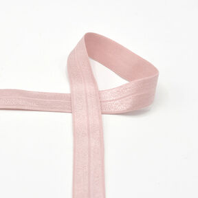 Elastiskt kantband (vikt resår) glänsande [20 mm] – ljus gammelrosa, 