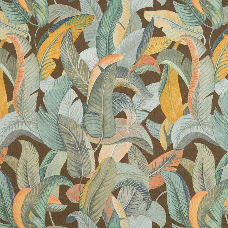 Dekorationstyg Halvpanama bananblad – koppar/khaki, image number 1