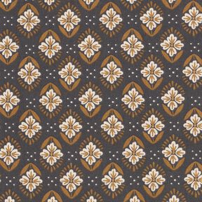 Bomullstyg Kretong blommigt kakel – granit, 