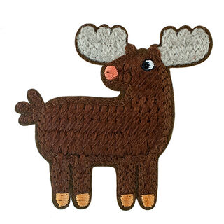 Tygmärke  Älg [ 7 x 7 cm ] – brun, 