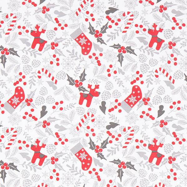 Dekorationstyg Canvas Jultomtens stövlar – vit/rött,  image number 1