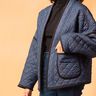 Jeansteddy quiltat tyg | by Poppy – jeansblå,  thumbnail number 7