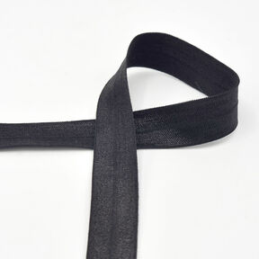 Elastiskt kantband (vikt resår) glänsande [20 mm] – svart, 