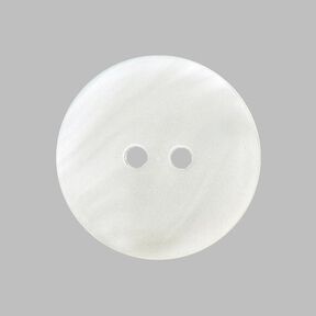Plastknapp Pärlemor Basic - vit, 