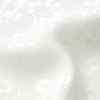 satin fodertyg blommor – vit, 