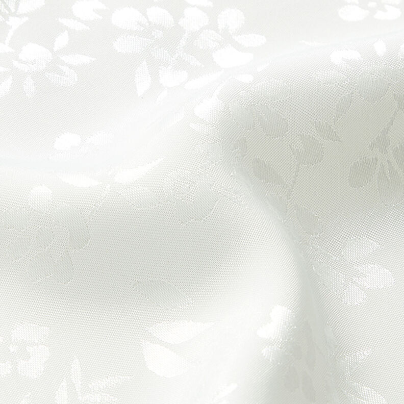 satin fodertyg blommor – vit,  image number 2