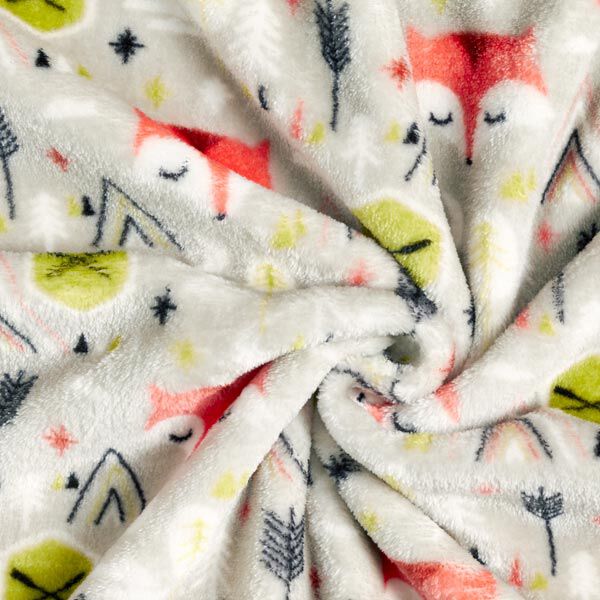 Wellnessfleece Dubbelsidigt Räv – ljusgrått/kaminrött, image number 3