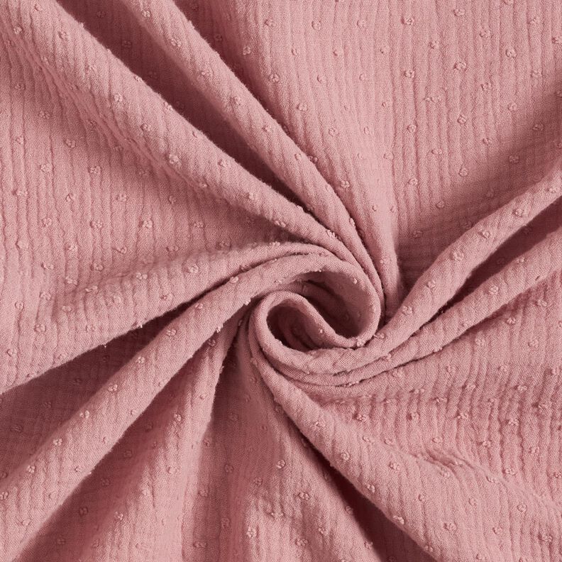 Muslin/Dubbel-krinkelväv dobby – bleklila,  image number 3