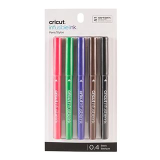 Cricut Infusible Ink-pennor Basic [0,4 mm|5 styck], 
