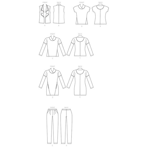 Topp|Klänning|Väst|Byxor, Butterick 6388|30 - 40, image number 7