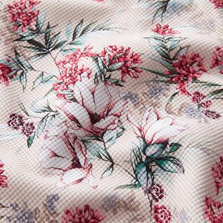 Pique Super Stretch tropische Farne – ljusbeige, 