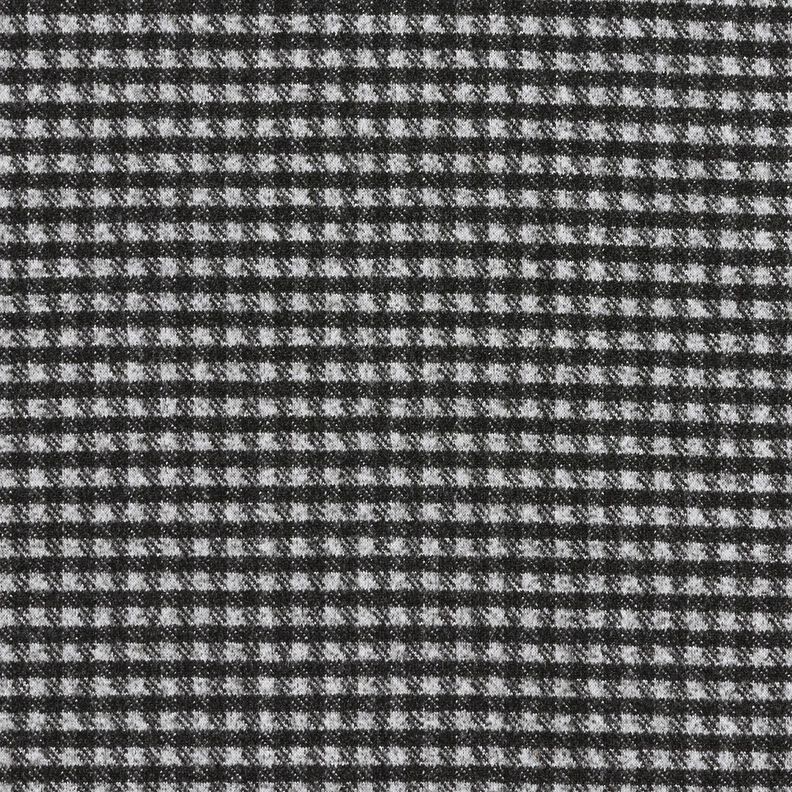 Kappstickat stretch smårutigt – ljusgrått/svart,  image number 1