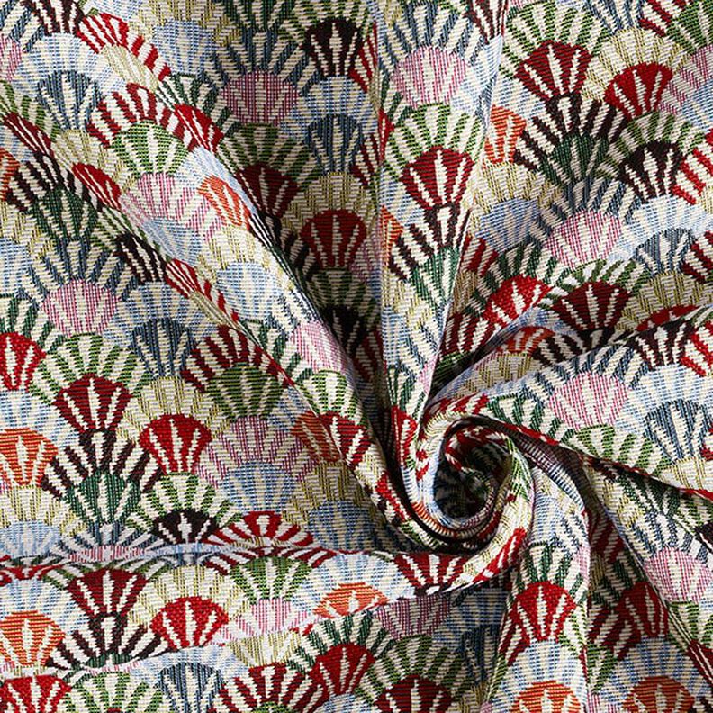 Dekorationstyg Gobeläng små solfjädrar – ljusbeige/grön, image number 3