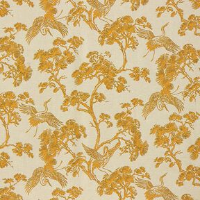 Dekorationstyg Canvas kinesisk trana – beige/currygul, 
