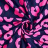 French Terry Sommarsweat jeans med neonmönster och lejonmotiv – nattblå/neonpink,  thumbnail number 3