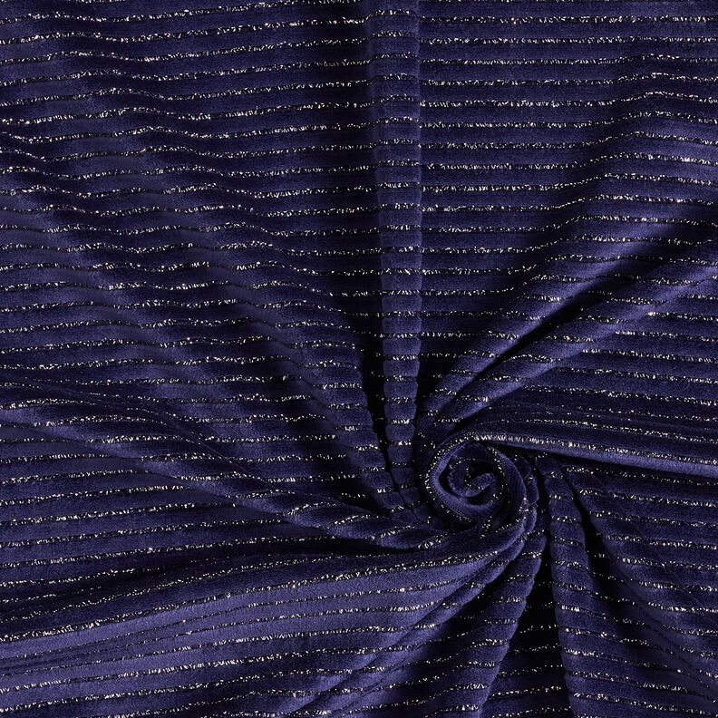 Plyschtyg glitterränder – marinblått/silvermetallic, image number 3
