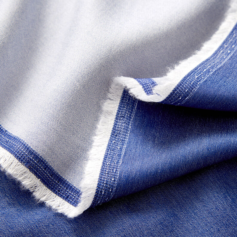 viskos chambrey enfärgad – jeansblå,  image number 3