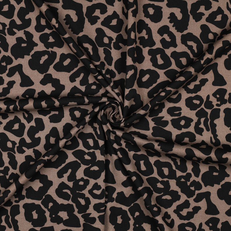 Viskos Stretch Leopardmönster | Poppy Fabrics – brun,  image number 3