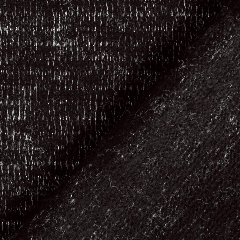 Stickad ullmix glitter-melange – svart/silvermetallic,  image number 5