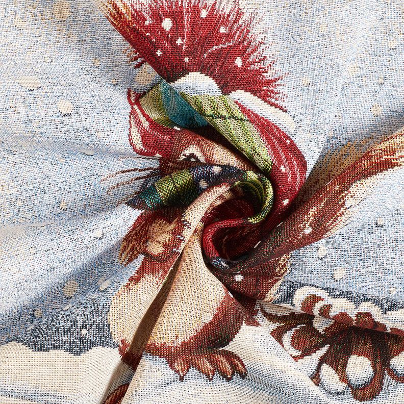 dekorationspanel Gobeläng söt ekorre – ljusbeige/brons,  image number 3