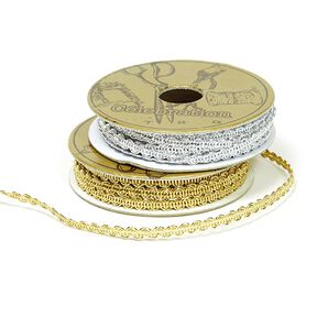 Posamentbård Lurex [2m] Mini-rulle | 2 – guld metallisk, 