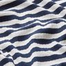 Ribbad jersey garnfärgade horisontella ränder – yllevit/marinblått,  thumbnail number 2