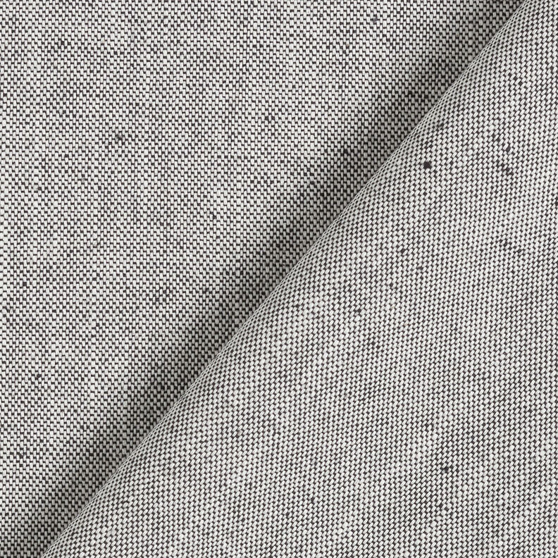 Dekorationstyg Halvpanama tunn struktur – svart/ljusbeige, image number 4