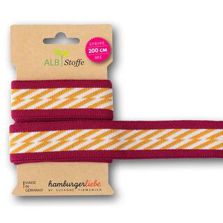 GOTS Band av ekologisk jacquard STRIPE ME ICON [200 cm | 3,5 cm] | Albstoffe | Hamburger Liebe, 