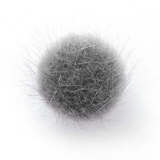 Pomponknapp med ögla [  Ø15 mm ] – mörkgrön, 